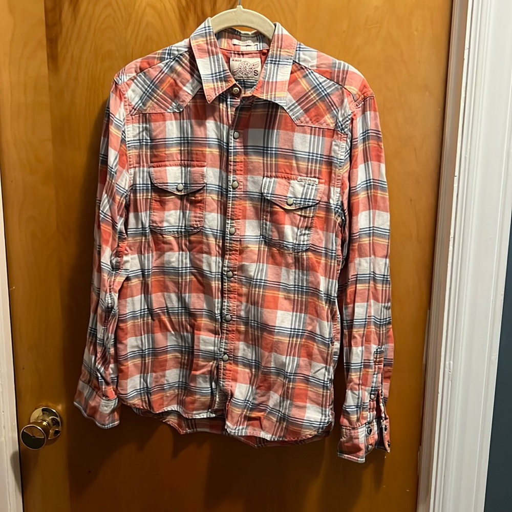 Men’s Lucky Brand Classic Fit button down lightweight flannel Size Small